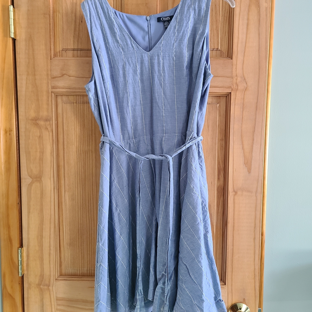 Chaps Blue Sleeveless Dress